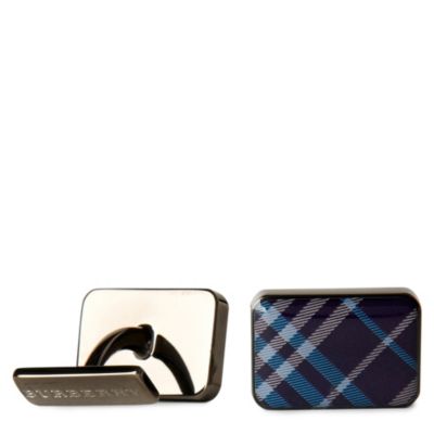 BURBERRY Enamel Check cufflinks