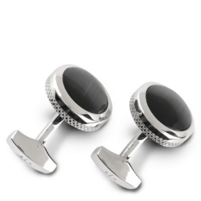 TATEOSSIAN Black cushion cufflinks