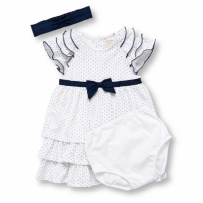 EMILE ET ROSE Tiered ruffle dress set 3-24 months