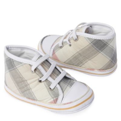 BURBERRY Checked booties 0-6 months
