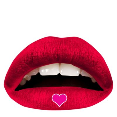 VIOLENT LIPS Temporary lip tattoo – red & pink heart