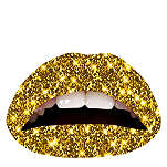 VIOLENT LIPS Temporary lip tattoo – gold glitterati