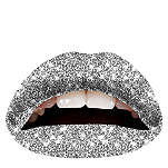 VIOLENT LIPS Temporary lip tattoo – silver glitterati