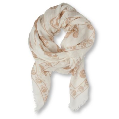 ALEXANDER MCQUEEN Printed skull pashmina