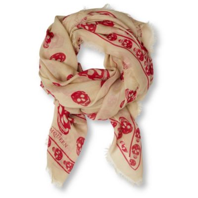 ALEXANDER MCQUEEN Skull-print pashmina