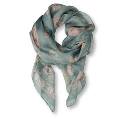 ALEXANDER MCQUEEN Skull silk scarf