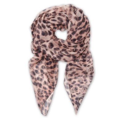 ALEXANDER MCQUEEN Leopard Skull silk scarf