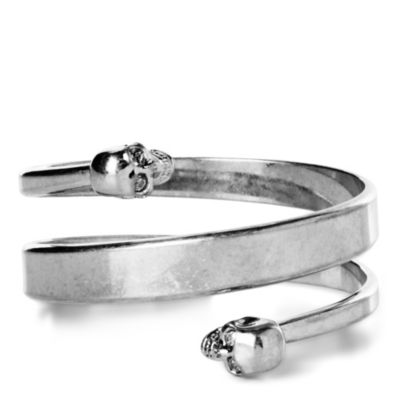 ALEXANDER MCQUEEN Spiral double skull bracelet