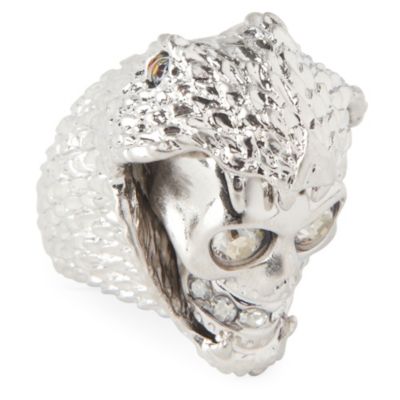 ALEXANDER MCQUEEN Snake and skull ring