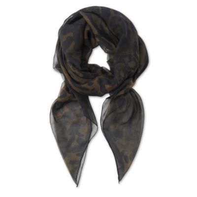ALEXANDER MCQUEEN Ocelot-print scarf