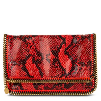 STELLA MCCARTNEY Python-effect clutch