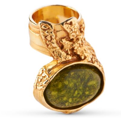 YVES SAINT LAURENT Oval ring - green
