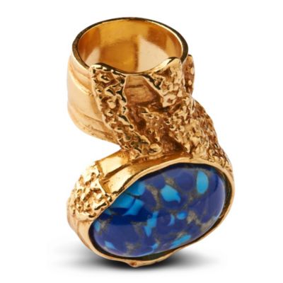 YVES SAINT LAURENT Oval ring - marine blue