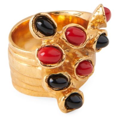 YVES SAINT LAURENT Dots ring &ndash; poppy&frasl;black