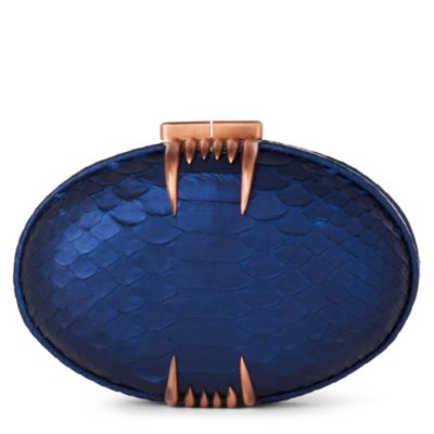 MAISON DU POSH Hard Teeth python clutch
