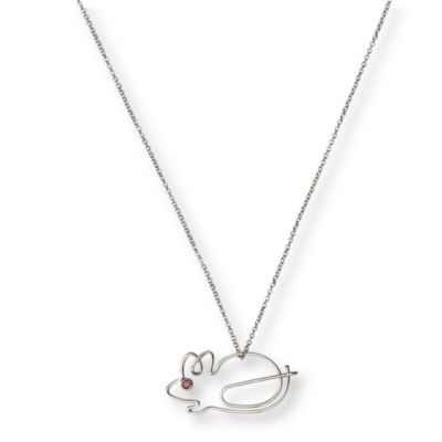 HILLIER Mouse silver necklace