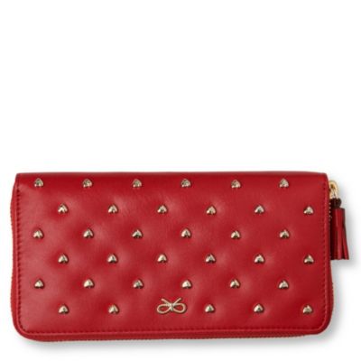 ANYA HINDMARCH Joss heart&ndash;studded wallet