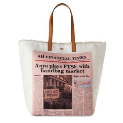 ANYA HINDMARCH Financial Times canvas tote