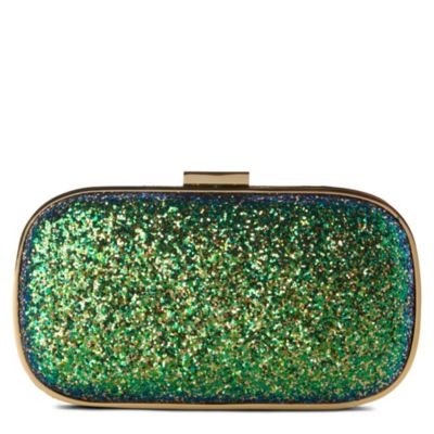 ANYA HINDMARCH Marano glitter&ndash;embellished framed clutch