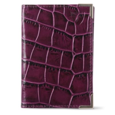 ASPINAL Mock crocodile double fold credit card case