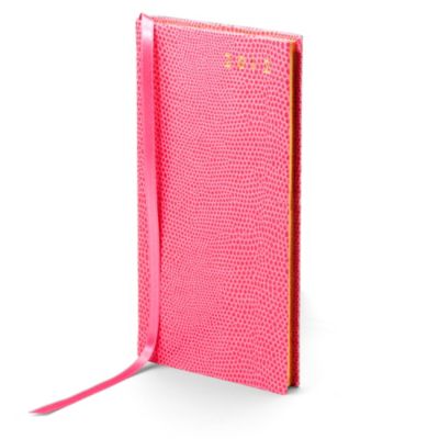 ASPINAL Slim 2012 pocket diary pink lizard