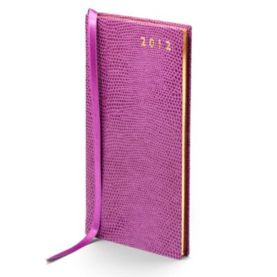 ASPINAL Slim 2012 pocket diary violet lizard