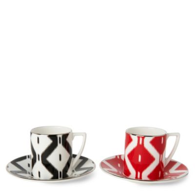 JASPER CONRAN @ WEDGWOOD Kilim espresso cup and saucer pair