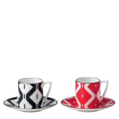 JASPER CONRAN @ WEDGWOOD Kilim espresso cup and saucer pair