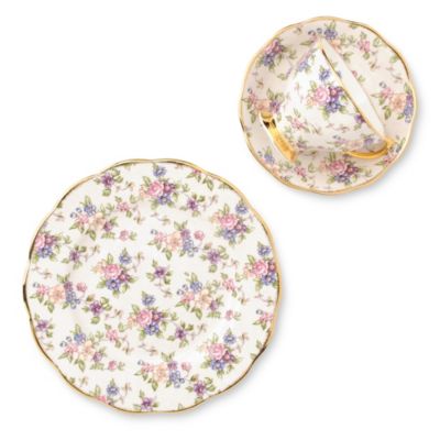 ROYAL ALBERT English Chintz 1940 three-piece tea set