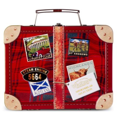 WALKERS Mini assorted shortbread in suitcase tin 250g