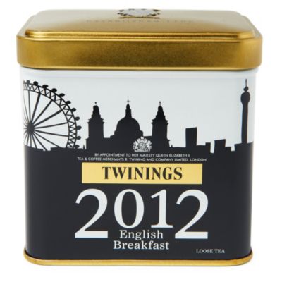 TWININGS London skyline English breakfast loose tea caddy 100g
