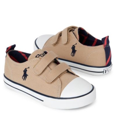 RALPH LAUREN Canvas double-strap trainers 3-8 years