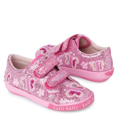 LELLI KELLY Glitter papilion Velcro shoes 4-9 years