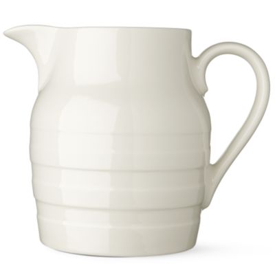 THE REAL FLOWER COMPANY Cream hooped churn jug