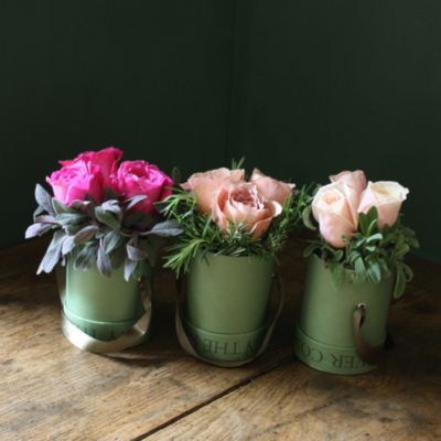 THE REAL FLOWER COMPANY Chelsea 2012 hat box trio