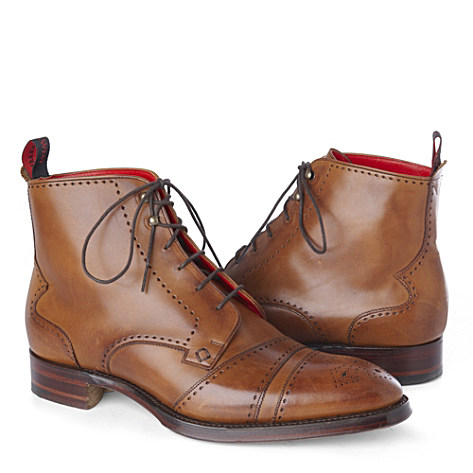 Jeffery West - Cricket Derby Boots in Tan