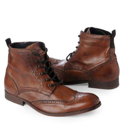 H BY HUDSON Angus wingcap chukka boots tan