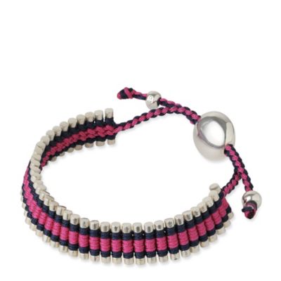 LINKS OF LONDON Friendship bracelet navy and fuchsia