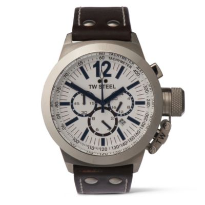 TW STEEL CEO Canteen chronograph white dial watch