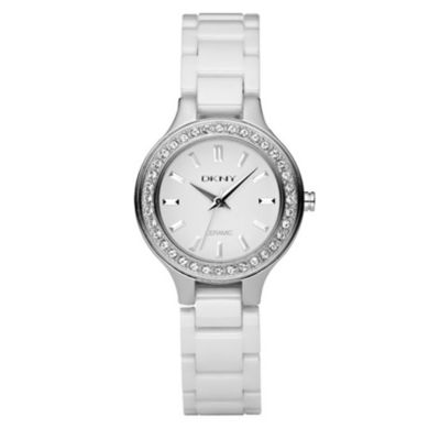 DKNY Ceramix stone set ladies' watch