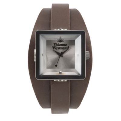 VIVIENNE WESTWOOD Silver dial brown ladies' watch