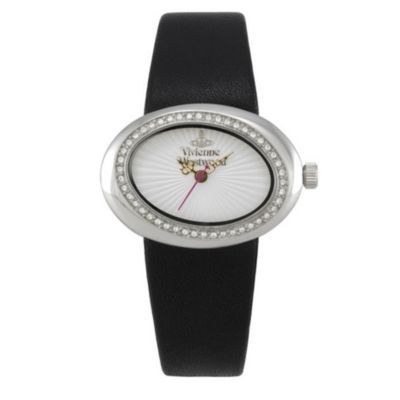 VIVIENNE WESTWOOD VV014SLBK Ellipse stone set watch