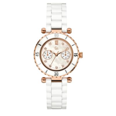 GC Precious diamond&ndash;dot white ladies' watch