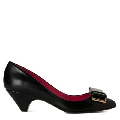 MULBERRY Bow embellished kitten heels