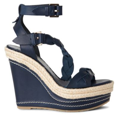 MULBERRY Braided wedge sandals