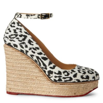 CHARLOTTE OLYMPIA Carina leopard print wedges