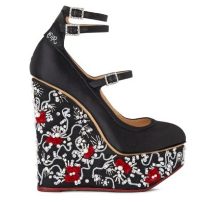 CHARLOTTE OLYMPIA Regina sequin-embellished wedges