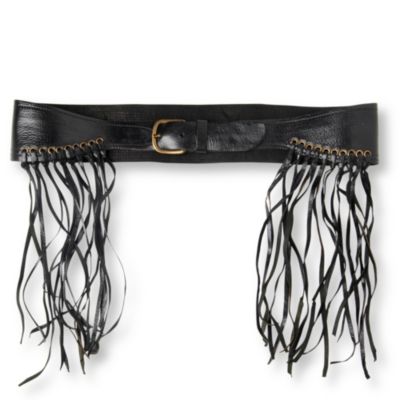 WAREHOUSE Fringed leather hip belt