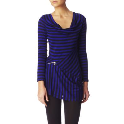 KAREN MILLEN Striped jersey tunic