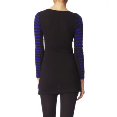 KAREN MILLEN Striped jersey tunic